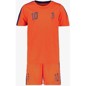 Dutchy tweedelige kinder sport set oranje blauw - Maat 164