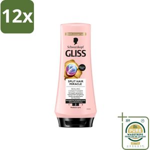 Gliss - Hair Repair - Conditioner Split Hair Miracle tegen Gespleten Haarpunten - 200 ml - Voordeelverpakking - 12 stuks - Haar herstel - Haarverzorging