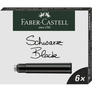 Faber-Castell inktpatronen - 6 stuks in doosje - zwart - FC-185507