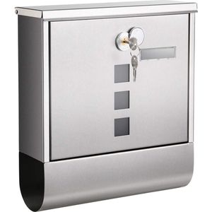 Brievenbus – Roestvrij staal – Zilver