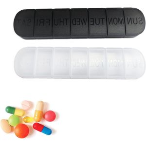 Allecto plus - Pillendoos voor op reis, 7 dagen, pillenorganizer, wekelijkse reisbenodigdheden