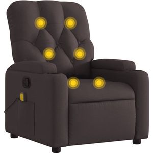 vidaXL Massagestoel verstelbaar donkerbruin