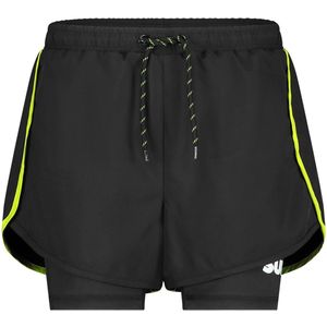 SuperRebel INGRID_ – Sportshort dames – Zwart – Met binnenbroek – Ademend – Elastisch