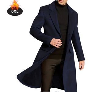 Nivard Mantel Heren - Tussenmantel - Jas - Mantelpakje - Trenchcoat - Overjas - Overcoat - Winter - Plus Size - Marineblauw - L