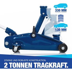 Hydraulische garagekrik met een draagvermogen van 2 ton en een bereik van 130-330 mm