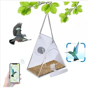 WIWACAM Wifi-camera voor vogelbak, wifi 4K HD, live video op de telefoon, eenvoudige installatie in de meeste vogelbakken, vogelhuisje, voederdispenser voor
