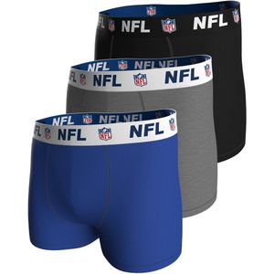 NFL SHIELD - Boxershorts - Blauw-Grijs-Zwart - 3-pack