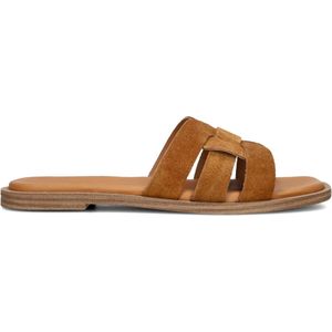 Notre-V - 22730 - Slippers - Camel - Suède - Katoen Binnenvoering