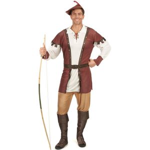LUCIDA - Bruin Robin Hood kostuum voor mannen - L