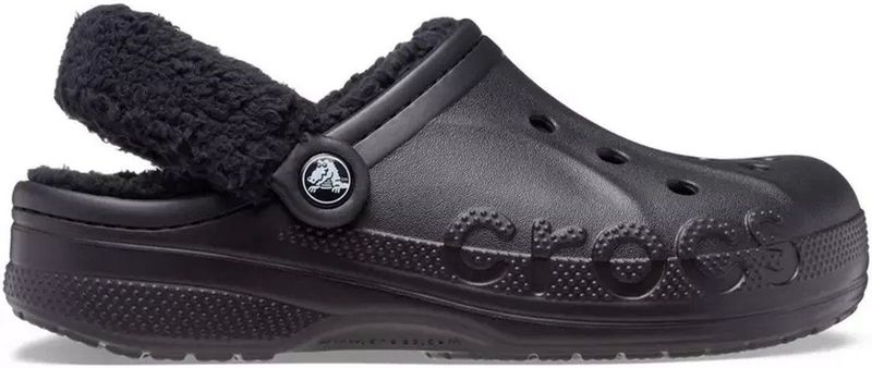Crocs - Baya Lined Fuzz-Strap - Klompen - Zwart - Unisex