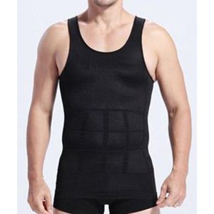 Corrigerend ondergoed heren - Hemd - Zwart - Maat XL