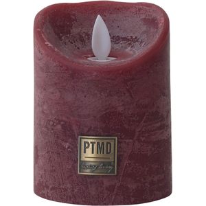 PTMD LED Light Candle rustic bordeaux moveable flame S