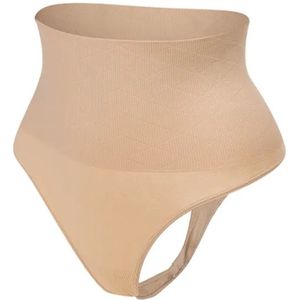 ATTREZZO® Corrigerend ondergoed - Maat M - Beige - Butt lifter onderbroek - String - Billen lift broekje - Shapewear voor taille - Baleinen