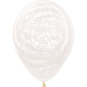 Bedrukte Ballonnen Swirl Wit 30 cm 25 stuks