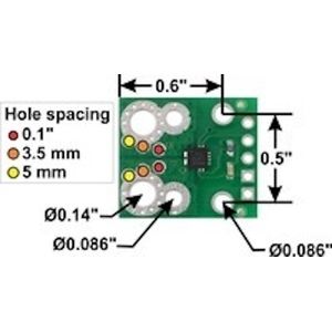ACS711EX Current Sensor Carrier -15.5A to +15.5A Pololu 2452