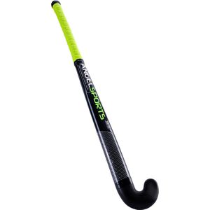 Angel Sports - Hockeyset indoor / outdoor 2 stuks kunststof sticks 30 Inch - in groen en oranje met bal in draagtas