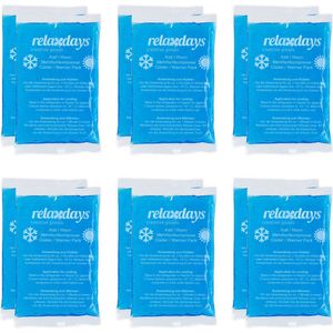 hot cold packs - set van 12 - 9 x 15 cm - herbruikbaar - gelpacks