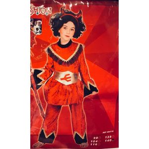 Kostuum Devil girl | Maat 140 | Verkleedkleding | Carnavalskostuum