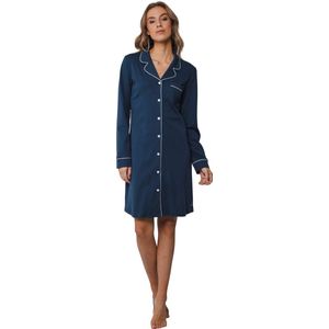 Klassiek doorknoopnachthemd Pastunette - Blauw - Maat - 36