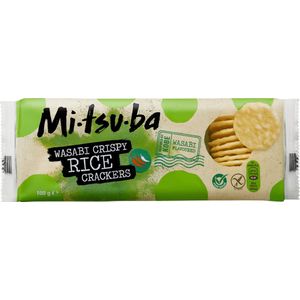 Mitsuba – Wasabi Crispy Rice Crackers – Crackers – Box of 12 x 100 gram