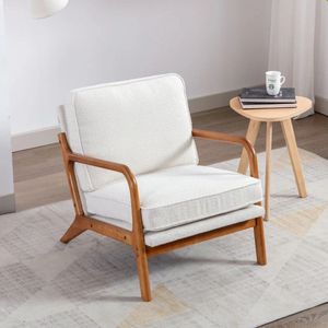 EMBYANCE® Luxe velvet stoel - Fauteuil - Met armleuning - TV meubel grijs