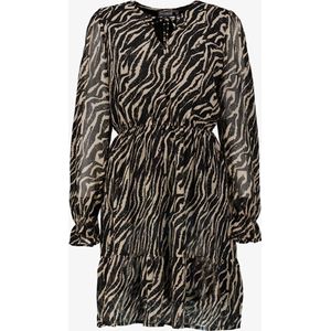 TwoDay dames jurk met zebraprint - Beige - Maat XL