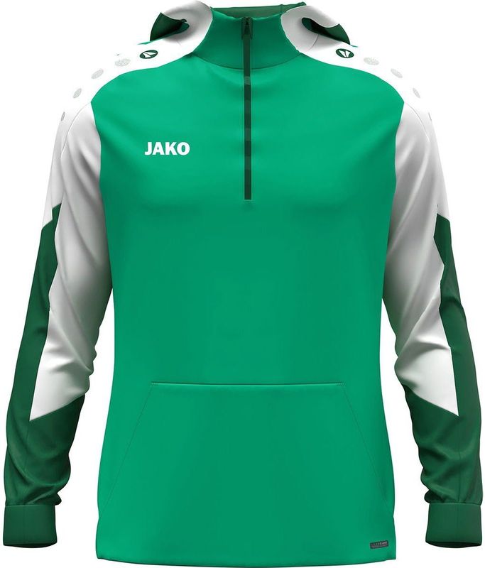 Jako - Sweater met Kap - Groen-wit - Dynamic 6770-204