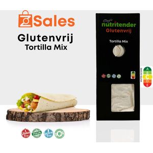 Nutritender Glutenvrije, Lactosevrije en Veganistische Tortilla Mix - 400 Gram - Glutenvrije Producten - Perfecte Mix van Smaak en Gezondheid - Guilt-Free en Ideaal voor Glutengevoeligheid