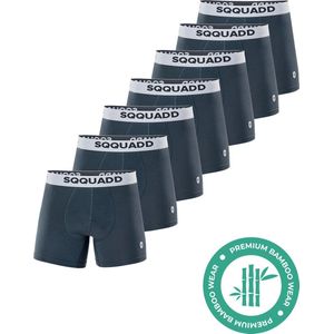 SQQUADD® Bamboe Ondergoed Heren - 7-pack Boxershorts - Maat XXL - Comfort en Kwaliteit - Voor Mannen - Bamboo - Grijs