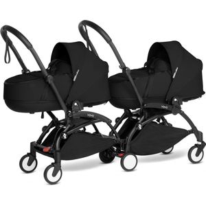 Babyzen YOYO2 zwart frame met CONNECT compleet voor 2 newborns kleur zwart