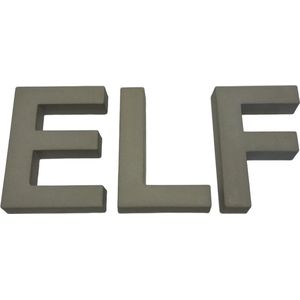 Betonnen letters. Huisnummer ELF 20 cm hoog