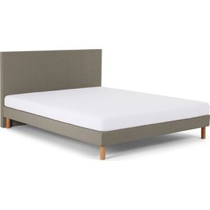 Beddenreus Basic Bed Ease met hoofdbord en matras - 180 x 200 cm - olijfgroen