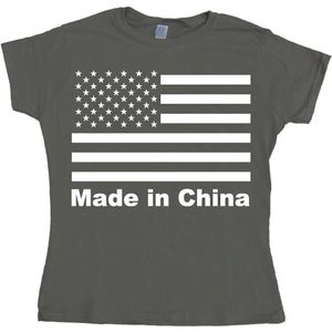 Hybris Made In China Girly T-shirt Damen Dark-Grey-S