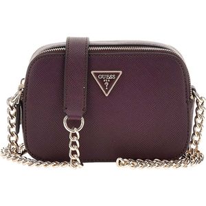 GUESS Schoudertas Avondtas Noelle Crossbody Camera Aubergine Donkerpaars