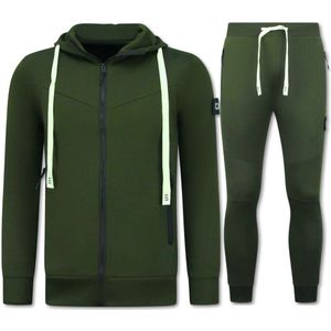 Trainingspak Heren - Huispak ICON - Joggingpak Heren Volwassenen - Tracksuit - 11765 - Groen