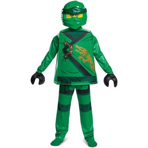 Disguise officieel Deluxe LEGO Ninjago kostuum kinderen, Ninja kostuum kinderen jongens kinderen, Lloyd Ninjago kostuum groen, Wereldboekendag verkleedpak outfit klein