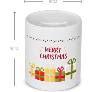 Akyol - kerst mok merry christmas Spaarpot - Kerstmis - kerst beker - winter mok - kerst mokken - christmas mug - kerst cadeau - 350 ML inhoud