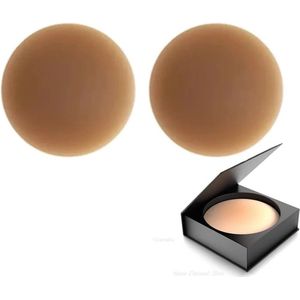 WiseGoods Luxe Dames Tepelcovers 7cm - Boob Tape - Siliconen Tepelplakkers - Tepel Hoes Silicone - Lingerie Accessoires - Bruin