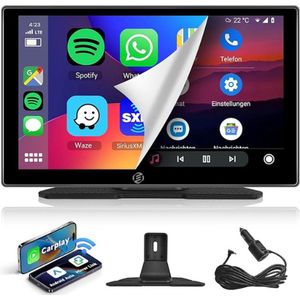Equivera Carplay Scherm - Carplay Scherm - Carplay Monitor - Draagbare Carplay Scherm - Draadloze Scherm voor Carplay - Autoscherm - Apple Carplay - Android Carplay - Touchscreen Display