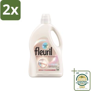 Fleuril - Wasmiddel - White & Light Vloeibaar Wasmiddel - Witte & Lichte Was - 54 wasbeurten - Voordeelverpakking - 2 stuks - Wasmiddel - Wasverzorging
