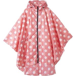 S&Dshopline® Stijlvolle waterdichte regenjas met capuchon en ritssluiting - Roze stippen