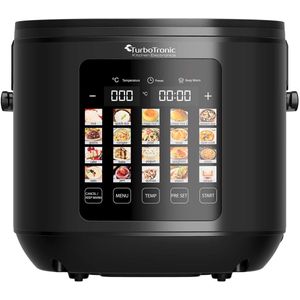 TurboTronic DMC23 Multicooker - Rijstkoker - Stoomkoker- 5 liter - RVS - Zwart
