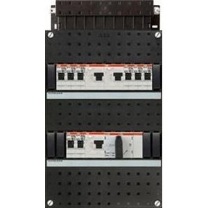 ABB HAD333332-222+H44 3 fase groepenkast bestaande uit 8 groepen verdeeld over 3 aardlekschakelaars compleet met hoofdschakelaar 4 polig 40A