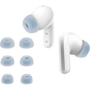 kwmobile 6x cover voor in-ear oortjes geschikt voor Xiaomi Redmi Buds 5 - Vervangende oordopjes van siliconen in lichtblauw - 3 maten