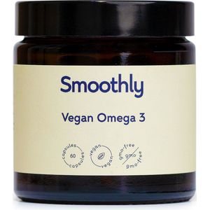 Smoothly Vegan Omega 3 - Een duurzaam en plantaardig Omega 3 supplement van Algenolie - 3:1 verhouding - Vrij van kunstmatige ingredienten!