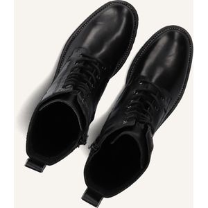 Notre-V Dunga Ball-65 Boots - Zwart - Leer - Zilverkleurige Details