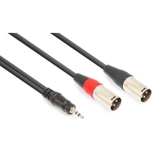 Vonyx audiokabel 3,5mm jack - 2x XLR (m) - 1,5 meter