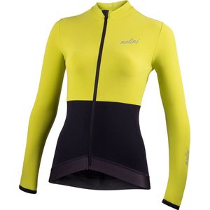 Nalini - Dames - Fietsshirt - Lange Mouwen - Wielrenshirt - Zwart - Groen - WARM WRAP LADY JERSEY - S