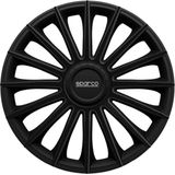 4-Delige Sparco Wieldoppenset Treviso 16-inch zwart