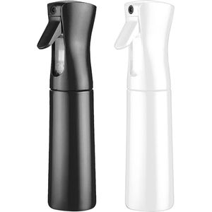 2-delige sprayflesset - voor haar - ultrafijne continue sprayfles - waterverstuiver - drukspuit - haar - planten - kapsalon - huidverzorging - reiniging - 24*6*6cm-300ml-Zwart+Wit